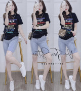 bán sỉ áo thun nữ cổ tròn in chữ cao cấp